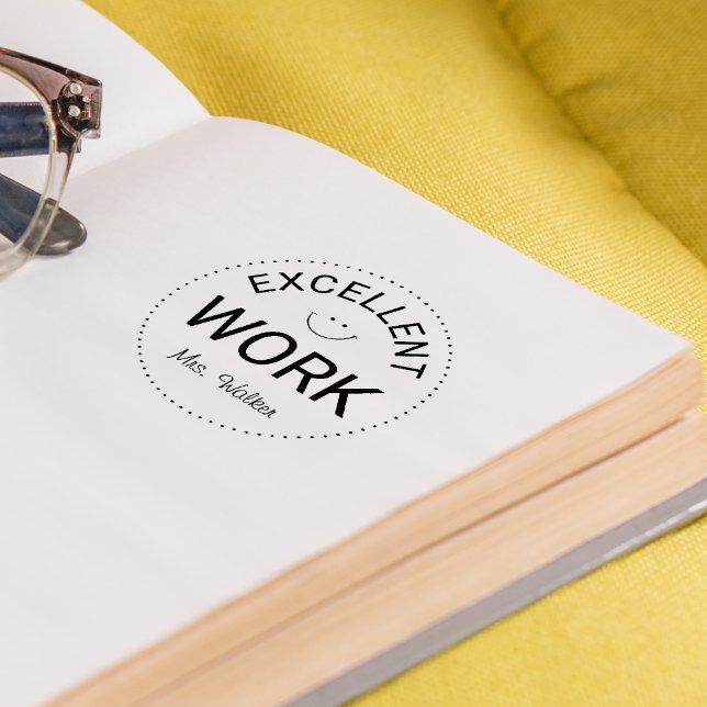 Sello Automático Opiniones positivas Excelentes Maestros de Trabajo (Positive Feedback Excellent Work Teachers Self-inking Stamp)