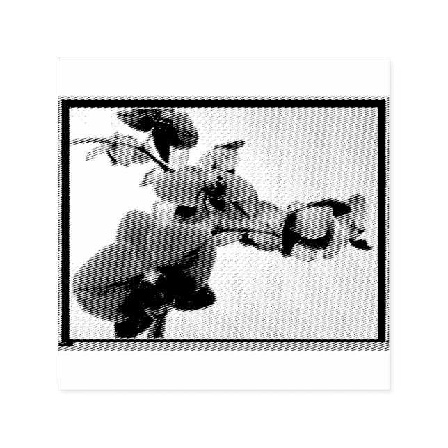 Sello Automático Orchid Self Inking Rubber Stamp (Diseño)