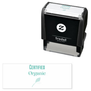Sello Automático Organic certificado con hoja