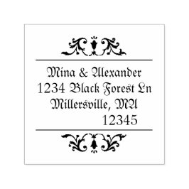 Sello Automático Ornato de Boda gótico vintage