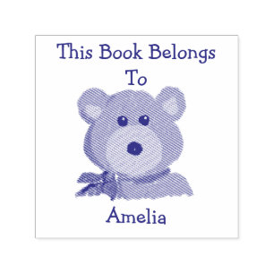 Sello Automático Osito de peluche Este libro pertenece a