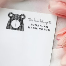 Oso Rojo De Mano Que Este Libro Pertenece A Nombre