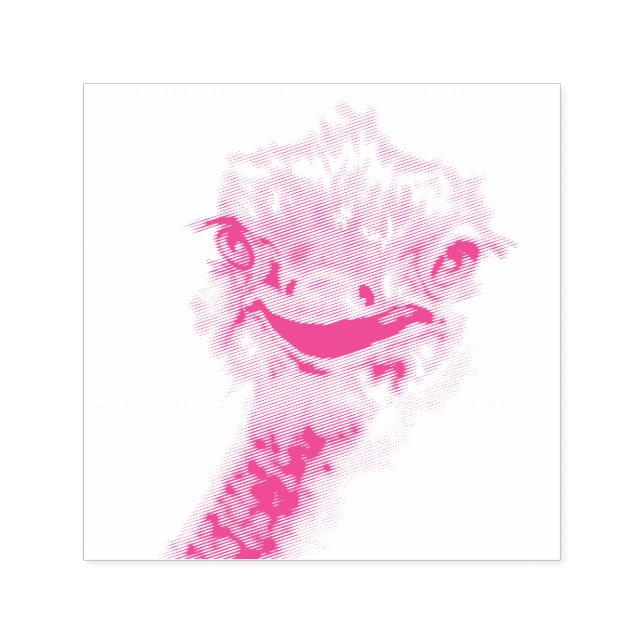 Sello Automático Ostrich feliz - Sonrisa - Gracioso (Diseño)