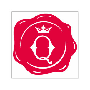 Sello Automático P - Letra inicial de la corona gótica sellada de c