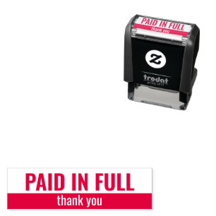 Sello Automático PAGADO COMPLETAMENTE Y GRACIAS Plantilla de texto