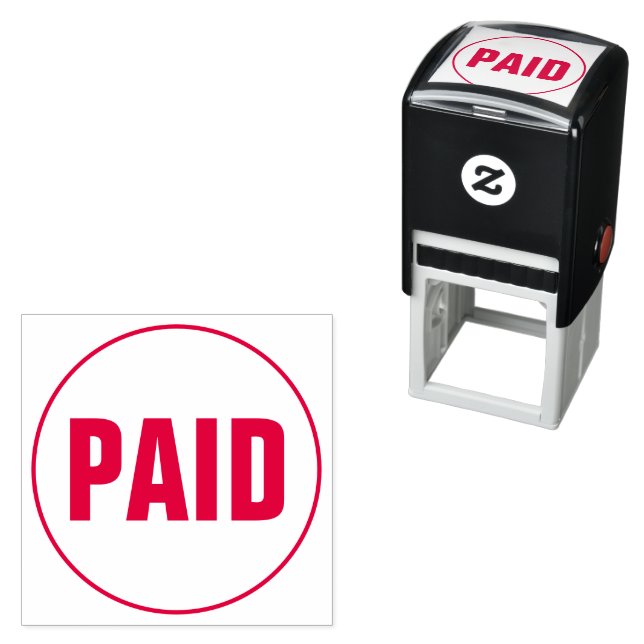 Sello Automático PAID Business Text Template Self-inking Stamp (In Situ)