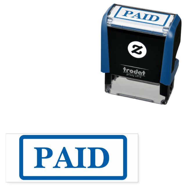 Sello Automático PAID Business Text Template Self-inking Stamp (In Situ)