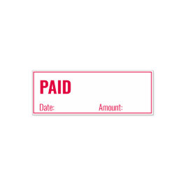 Sello Automático PAID Date Amount and Border Business Template