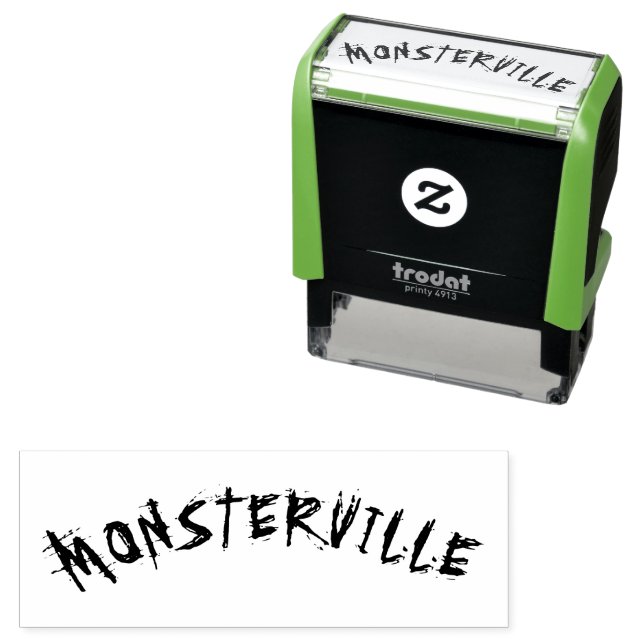 SELLO AUTOMÁTICO " PALABRA MONSTERVILLE " HALLOWER HORROR FUN MONST (In Situ)