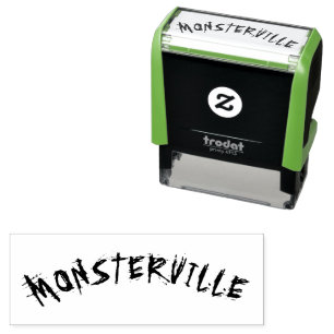 SELLO AUTOMÁTICO " PALABRA MONSTERVILLE " HALLOWER HORROR FUN MONST