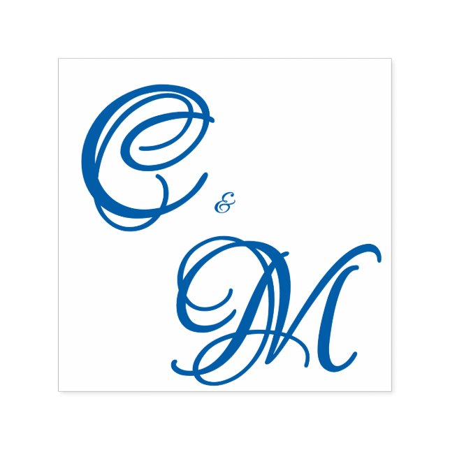 Sello Automático Pale Butter Yellow Soft Blue Floral Wedding (Diseño)