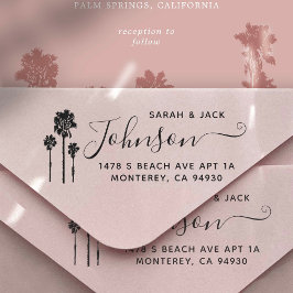 Sello Automático Palm Tree Romance Boda Suite