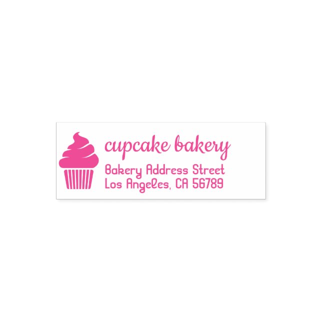 Sello Automático Panadería Logotipo Simple CupCake (Diseño)
