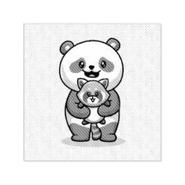 Sello Automático Panda y Fox