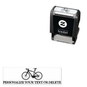 Sello Automático Papelería personal elegante divertida retro bicicl