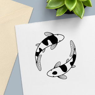 Sello Automático Par de Koi Fish japonés