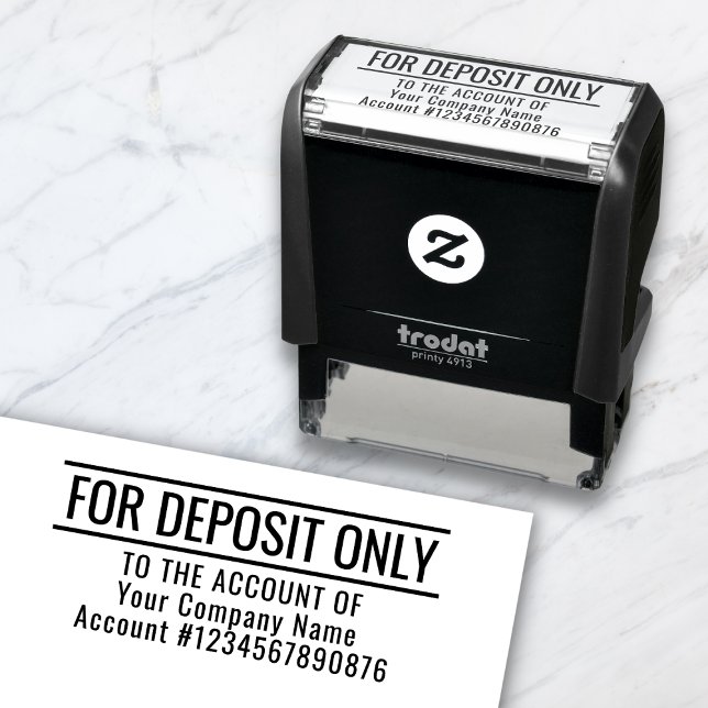 Sello Automático Para Depositar Sólo Personalizado Basic Business O (Subido por el creador)