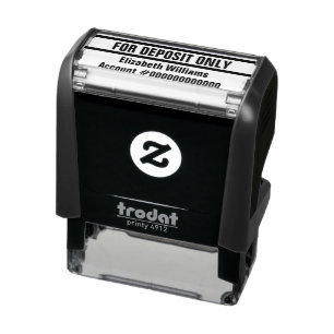 Sello Automático Para Depósito Sólo Texto Negrita Nombre Cuenta Ban