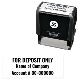 Sello Automático PARA DEPOSITO ÚNICAMENTE | Nombre y número de cuen