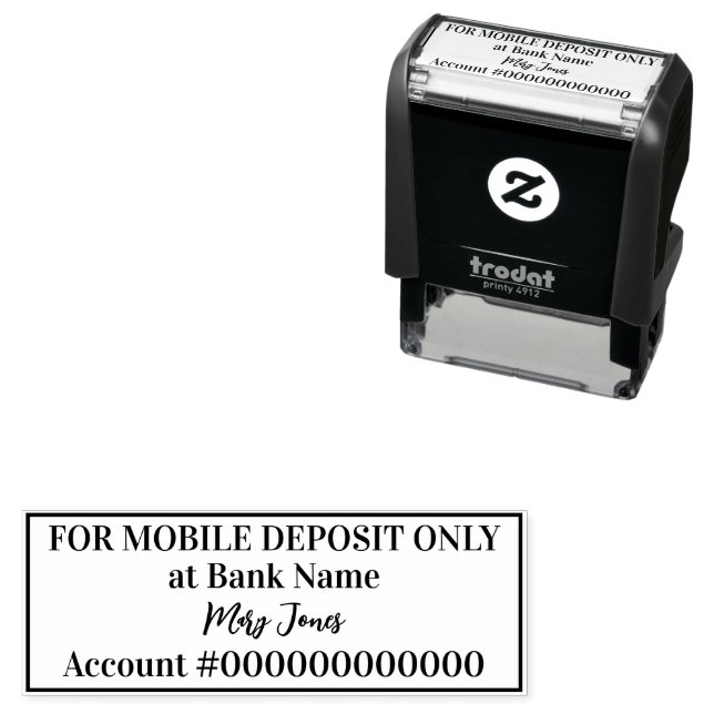 Sello Automático Para Firma de script de sólo nombre bancario de de (In Situ)