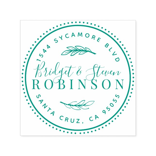 Sello Automático Pareja casada | Dirección de devolución de script  (Diseño)