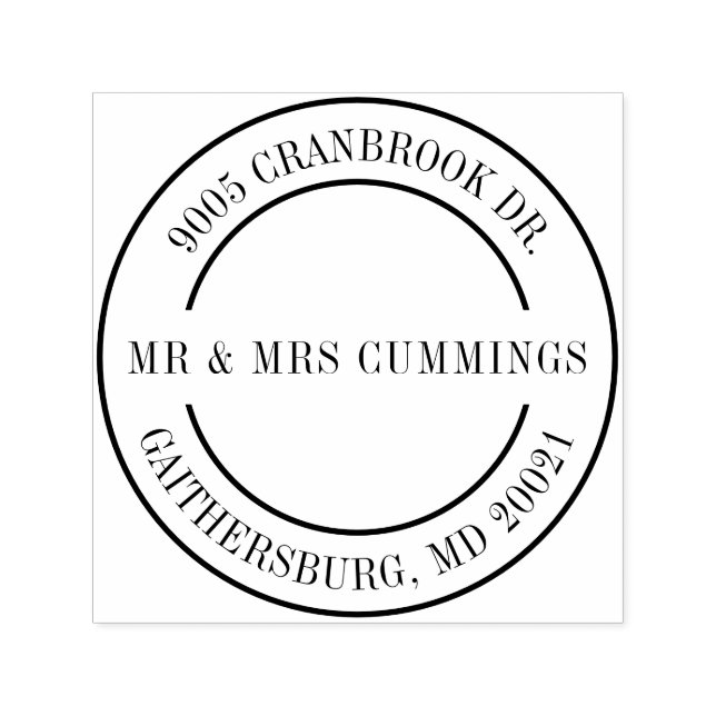 Sello Automático Pareja Personal Dirección de Retorno Elegante (Diseño)