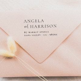 Sello Automático Parejas Nombres Elegante Dirección de Retorno de B