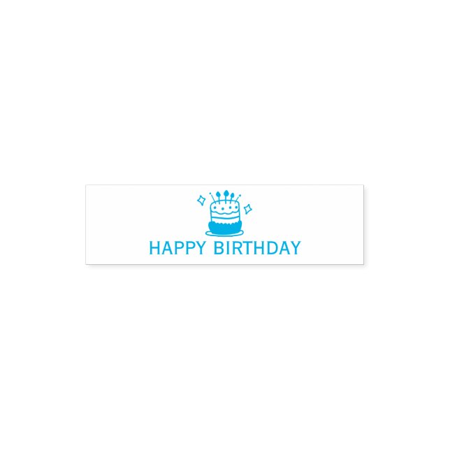 Sello Automático Pastel de cumpleaños feliz (Diseño)
