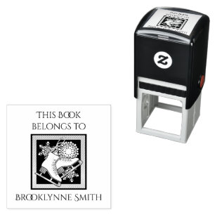 Sello Automático Patinaje Moderno Sobre Hielo Este Libro Pertenece 