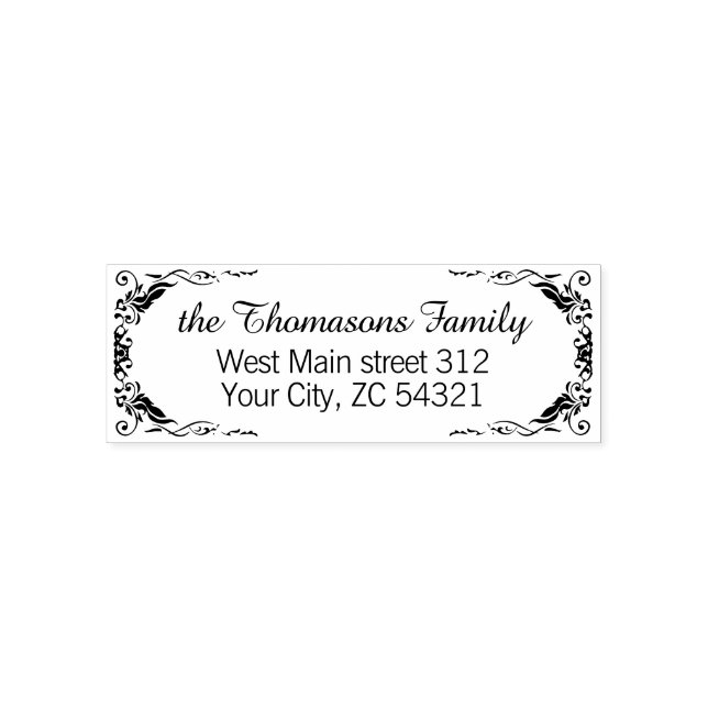 Sello Automático Patrón de desplazamiento clásico elegante (Diseño)