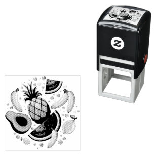 Sello Automático Patrón de frutas de verano fresco