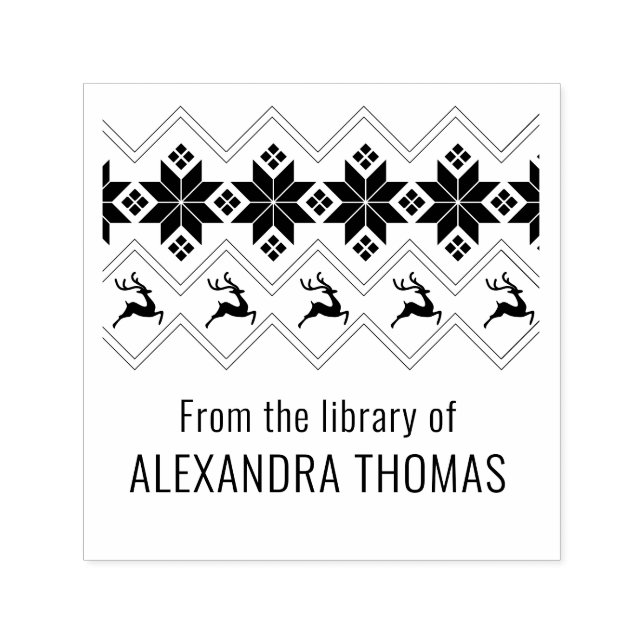 Sello Automático Patrón de suéter escandinavo "desde la biblioteca  (Diseño)