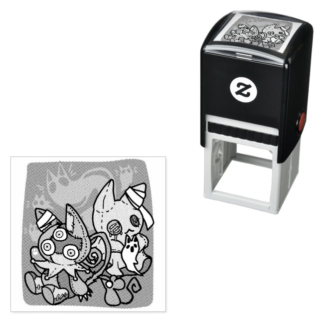 Sello Automático Paw-sitively Frightful | Monstrous Cats Halloween  (In Situ)