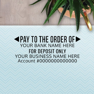 Sello Automático Pay to the Order Of Basic Office or Business Bank