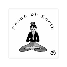 Sello Automático Peace on Earth Yoga Girl