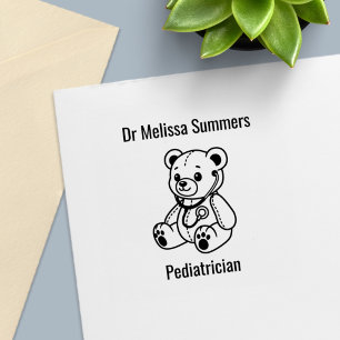 Sello Automático Pediatra Doctor Medico de Ositos de Peluche