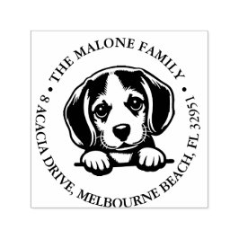 Sello Automático Peeking Beagle Puppy Tema Personalizado