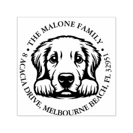 Sello Automático Peeking Labrador Puppy Tema Personalizado