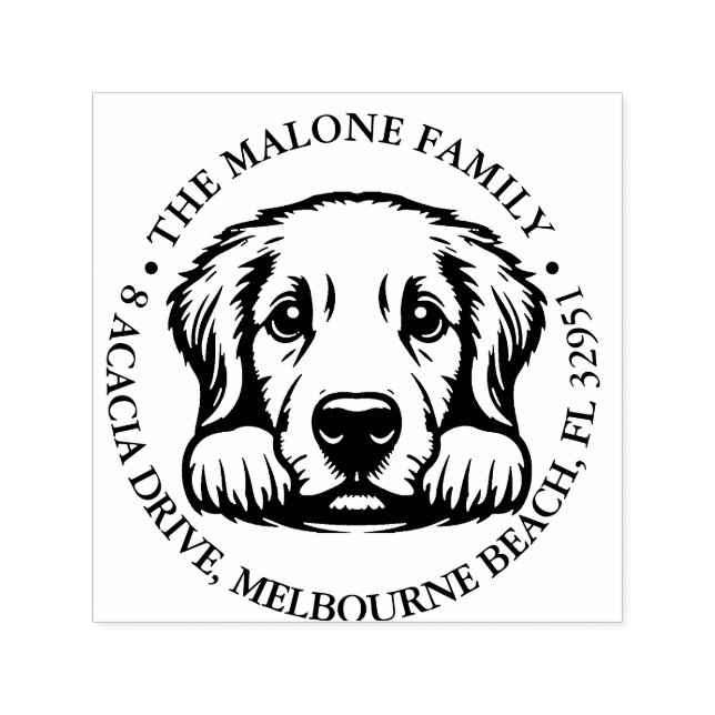 Sello Automático Peeking Labrador Puppy Tema Personalizado (Diseño)