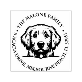 Sello Automático Peeking Terrier Puppy Tema Personalizado