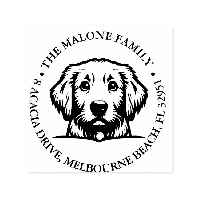 Sello Automático Peeking Terrier Puppy Tema Personalizado (Diseño)