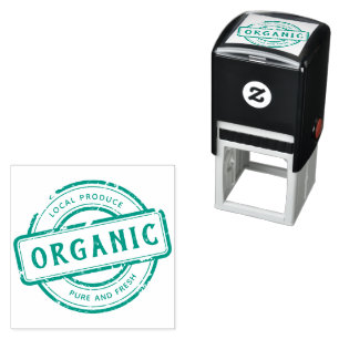Sello Automático Pegatina del Círculo de Estampado Orgánico Rústico