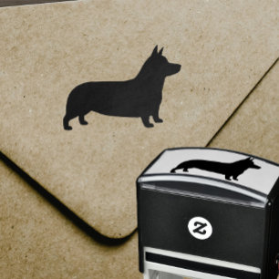 Sello Automático Pembroke Welsh Corgi Perro Raza Silhouette