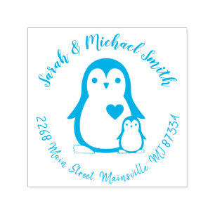 Sello Automático Penguin Baby Shower