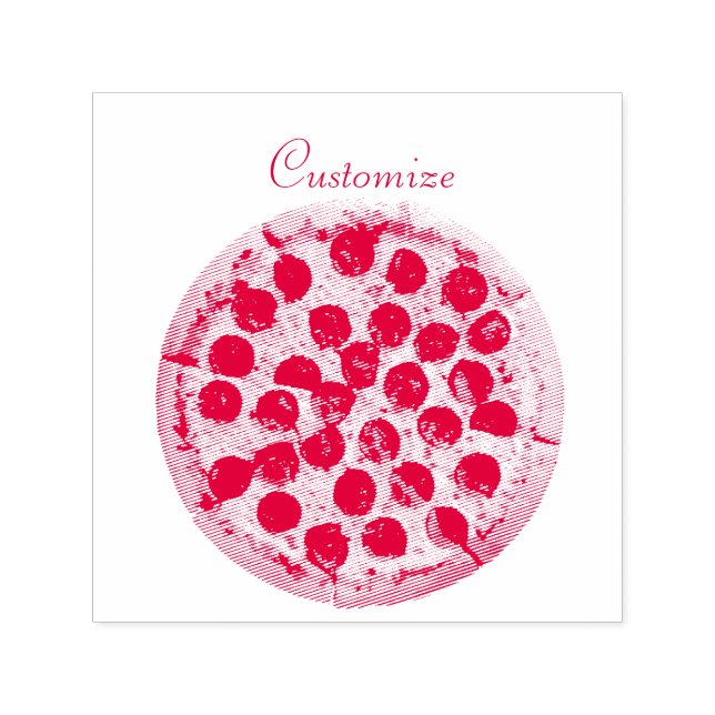 Sello Automático Pepperoni Pizza Thunder_Cove (Diseño)