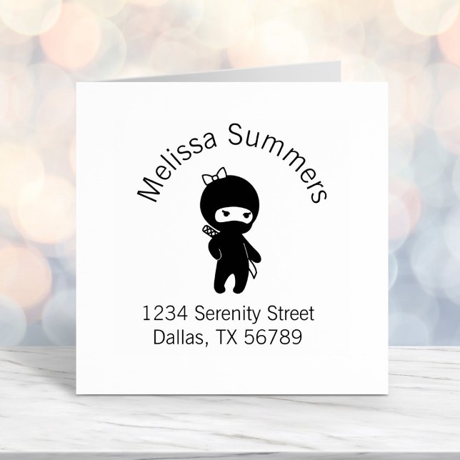 Sello Automático Pequeña dirección de Chica Ninja (Subido por el creador)