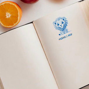 Sello Automático Pequeña placa de león con timbre de autotinta