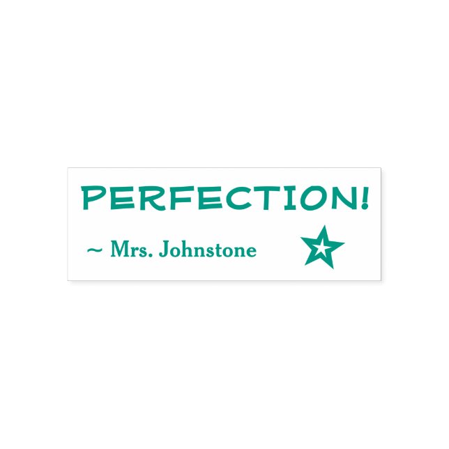 Sello Automático "¡PERFECCIÓN!" motivador + nombre del profesor Per (Diseño)