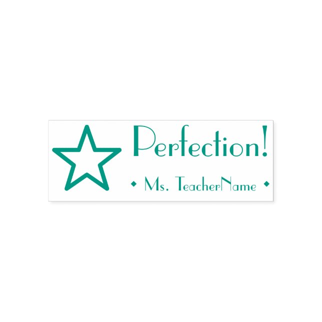 Sello Automático "¡Perfección!" + Nombre del educador Personalizado (Diseño)