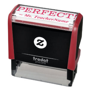Sello Automático "¡PERFECTO!" + Nombre del educador Personalizado